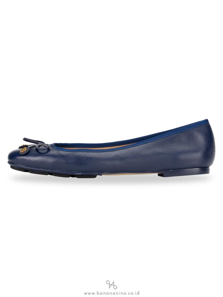 TORY BURCH Laila Driver Leather Flats Navy Sz 6.5