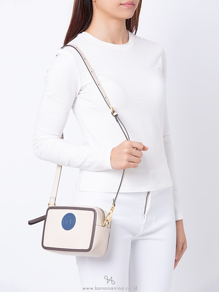FENDI Leather Mini Camera Bag Beige