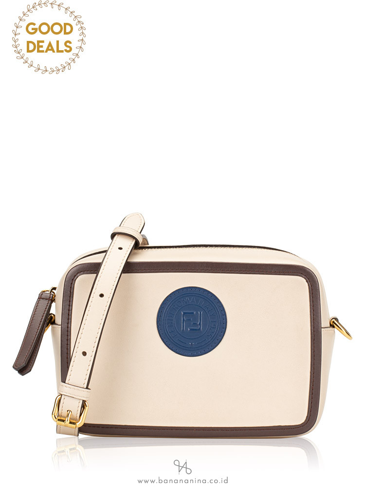 FENDI Leather Mini Camera Bag Beige