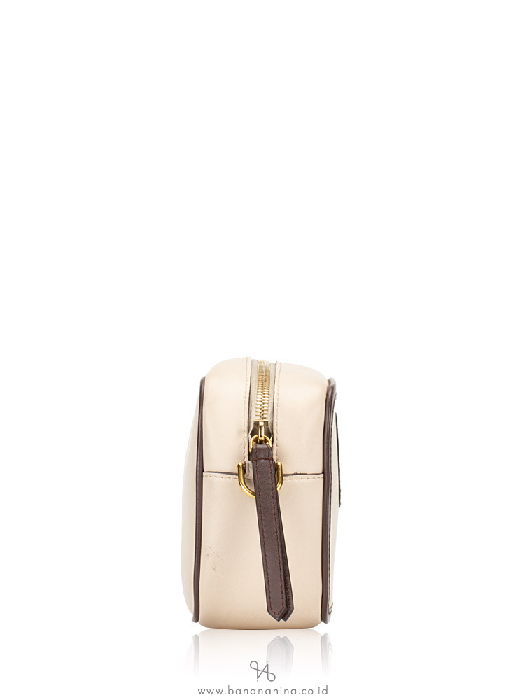 FENDI Leather Mini Camera Bag Beige