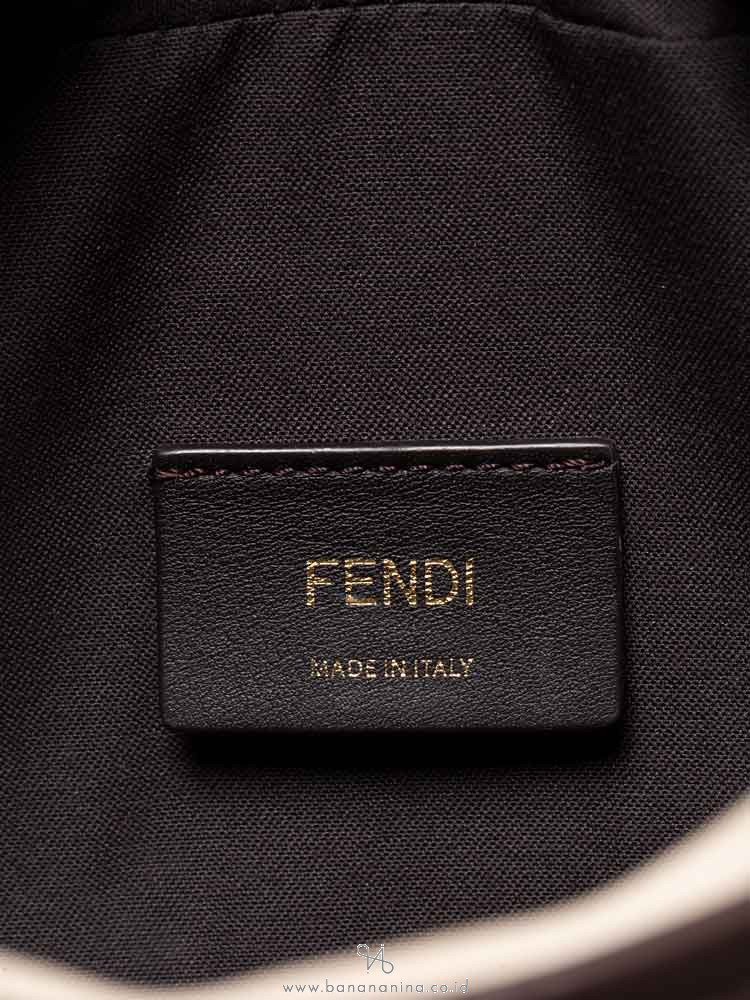 FENDI Leather Mini Camera Bag Beige