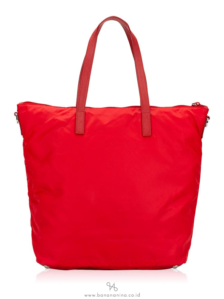 PRADA BR4696 Tessuto Saffiano Tote Rosso