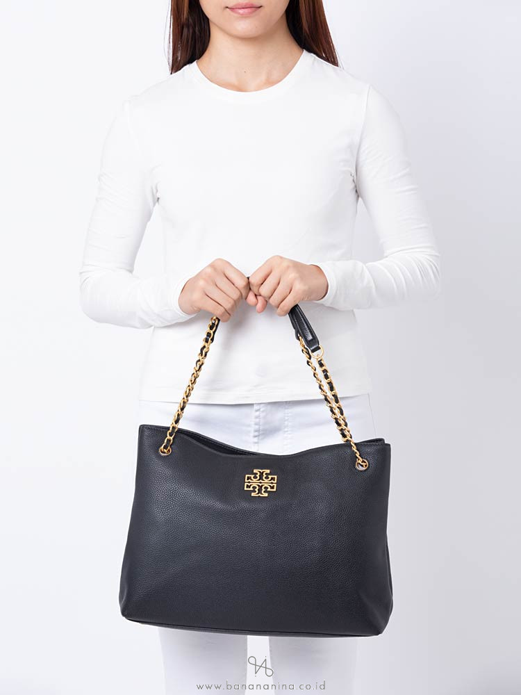 TORY BURCH Britten Triple Compartment Tote Black