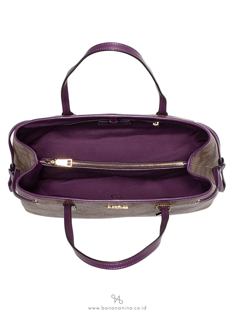 COACH 57842 Signature Drawstring Carryall Khaki Blackberry