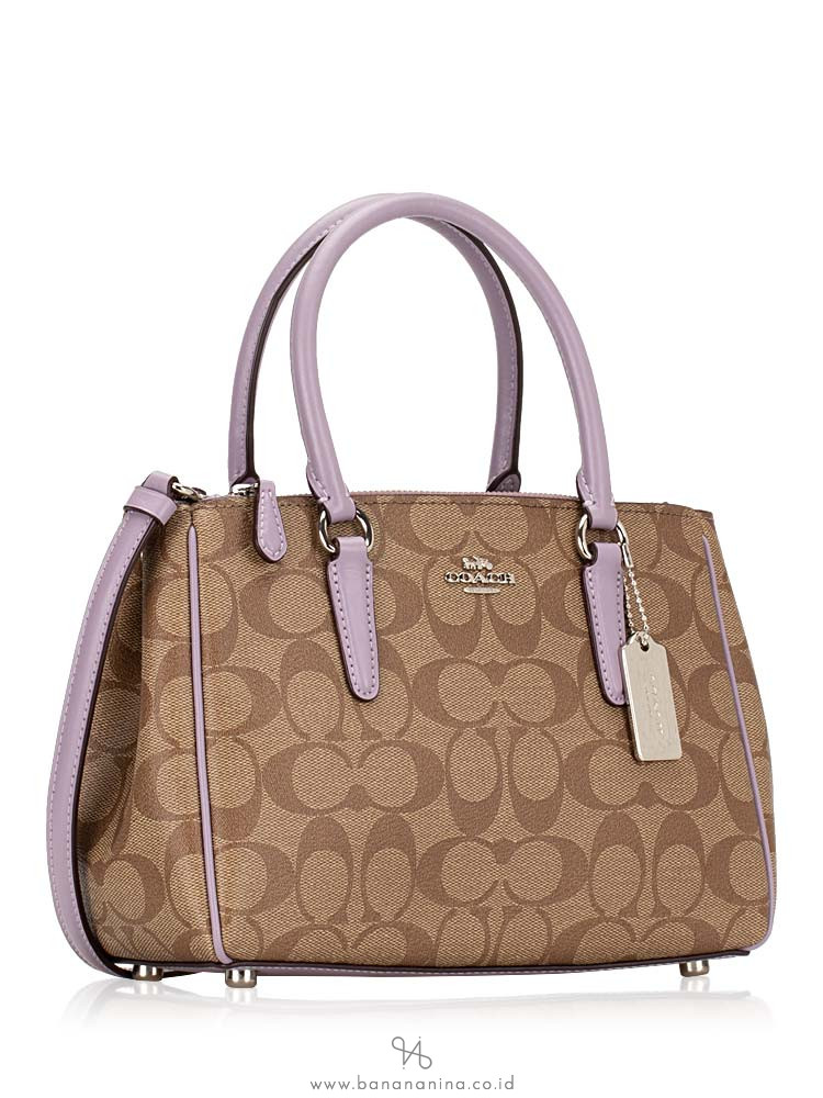 COACH 67027 Signature Mini Surrey Khaki Lilac