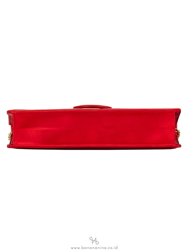 SALVATORE FERRAGAMO Thalia Satin Clutch Opera