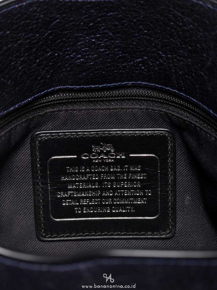 COACH 37779 Grain Mercer 24 Leather Satchel Navy