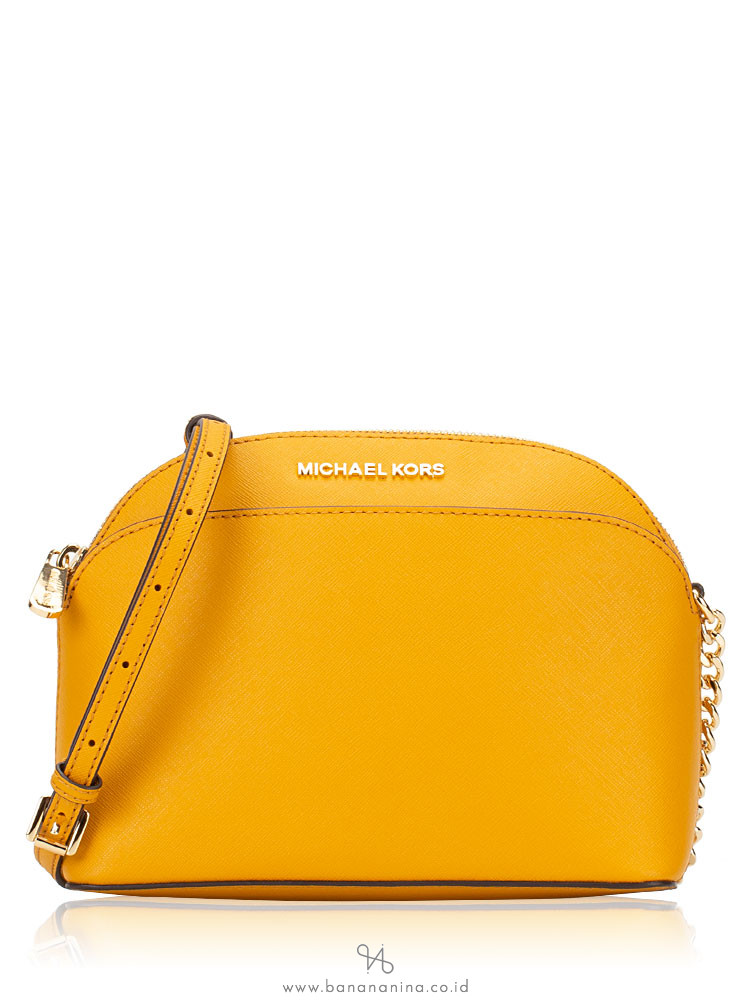 MICHAEL KORS Emmy Saffiano Medium Crossbody Marigold