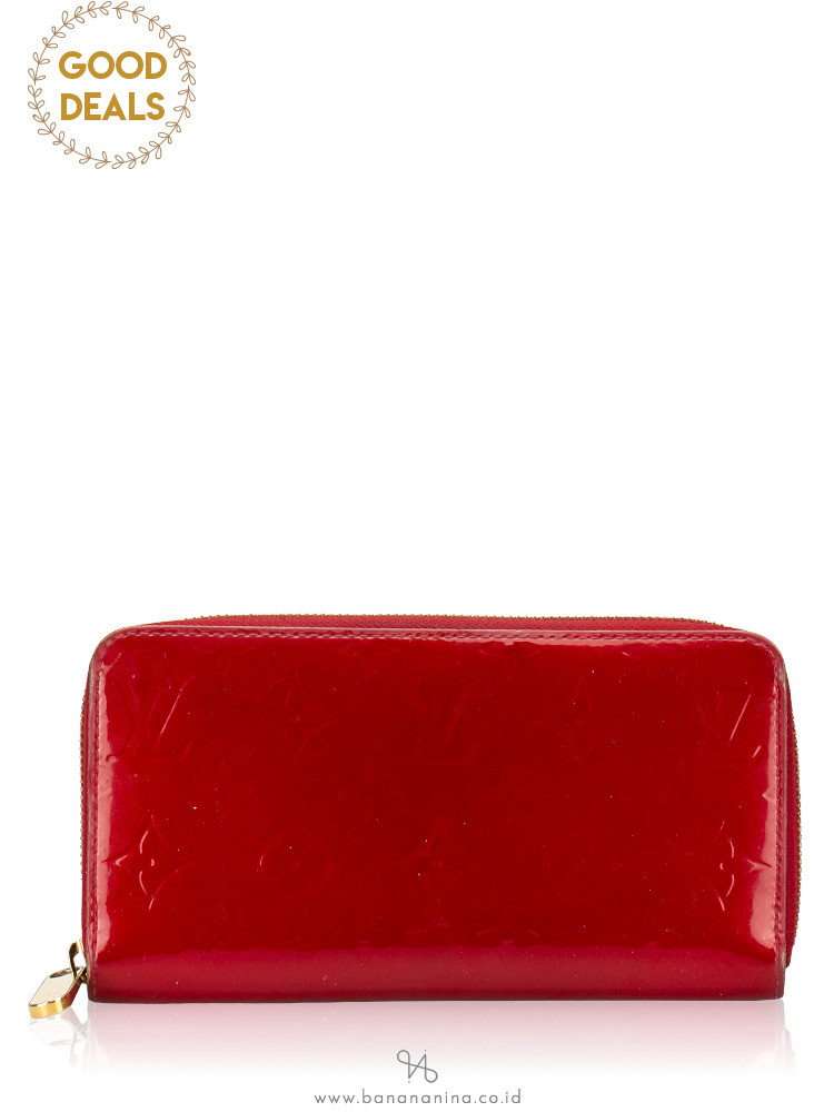 LOUIS VUITTON Monogram Vernis Zippy Wallet Pomme D\'Amour