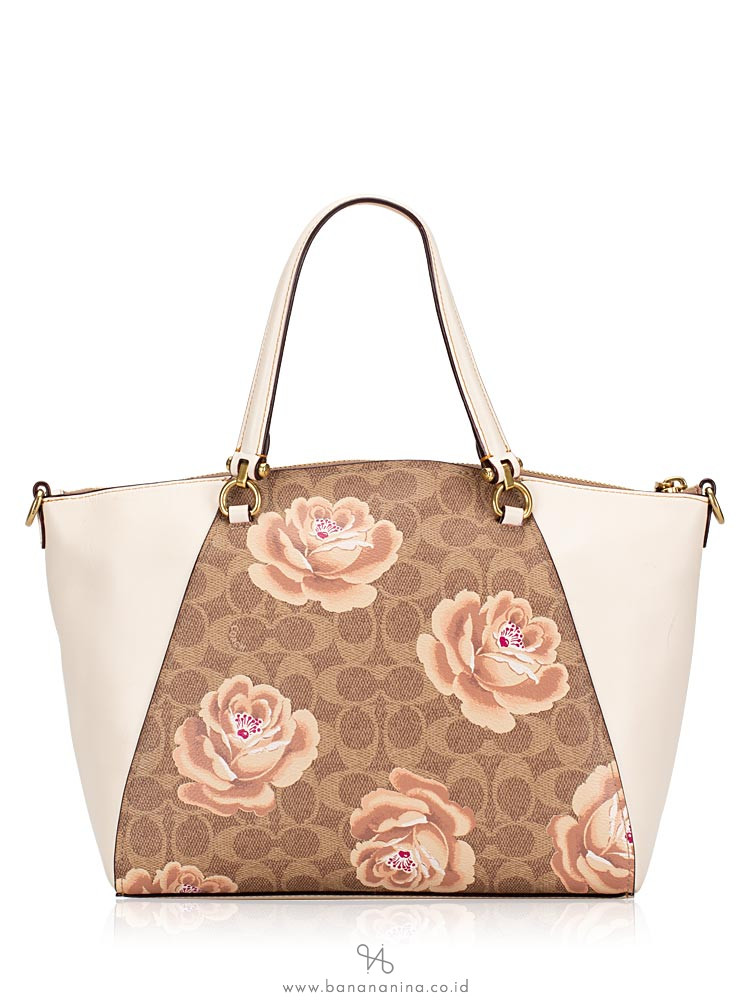 COACH 31031 Signature Prairie Rose Print Tan Chalk