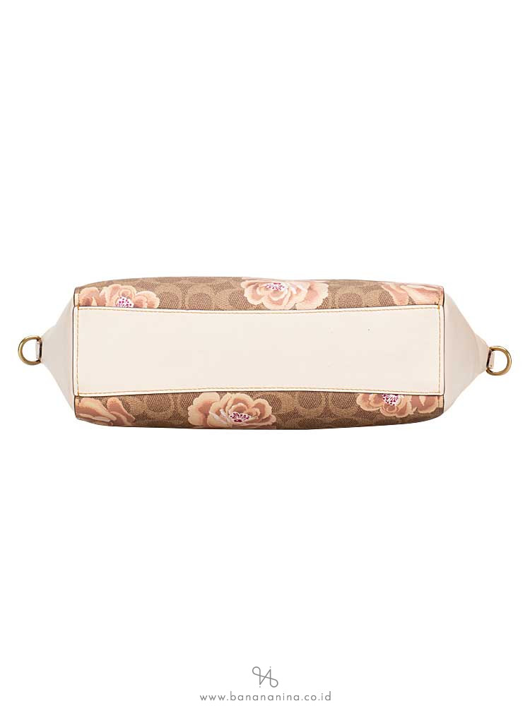 COACH 31031 Signature Prairie Rose Print Tan Chalk