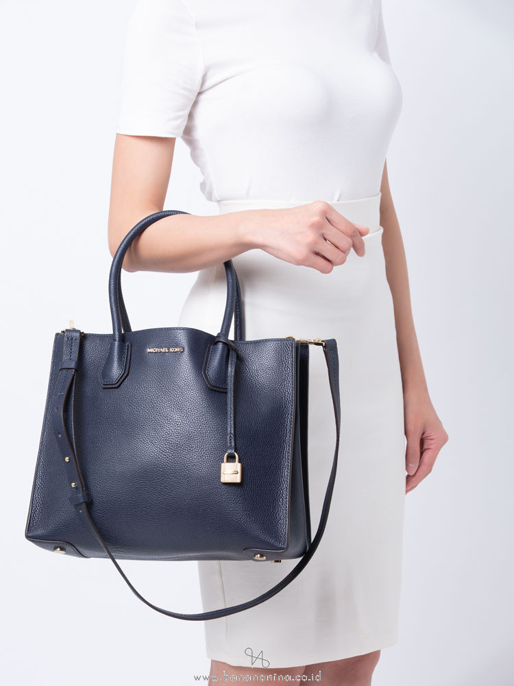 mk mercer large leather tote