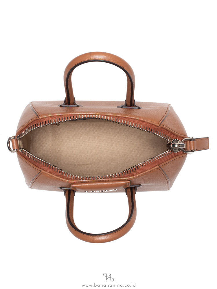 GIVENCHY Grained Leather Mini Antigona Pony Brown