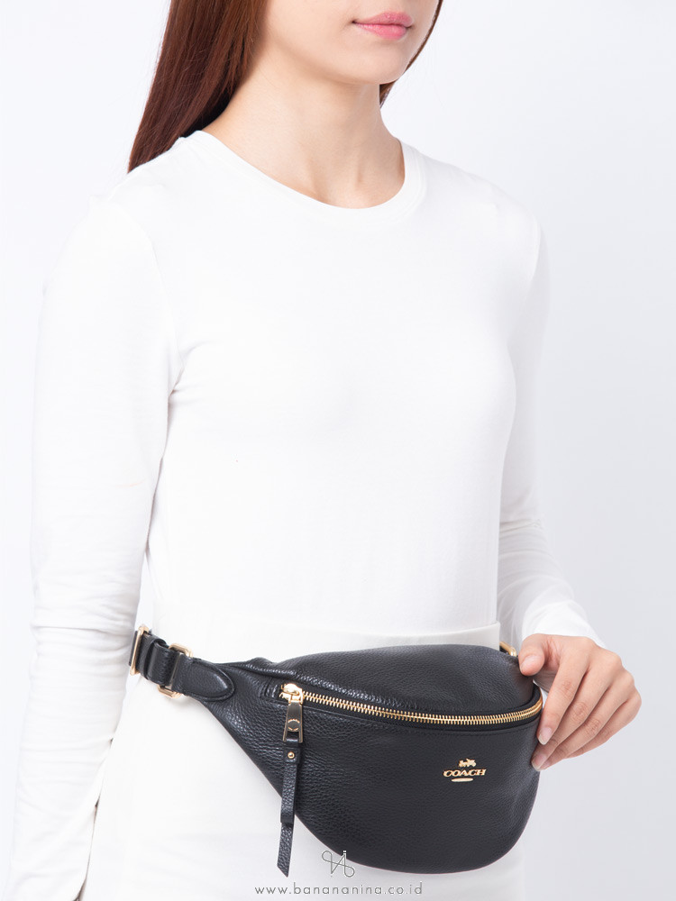 Coach pebbled leather belt bag clearance