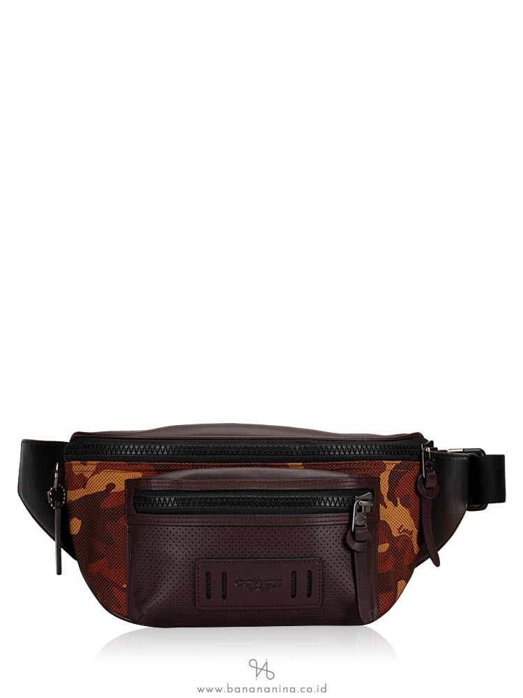 COACH Men 76785 Terrain Belt Bag Ink Camo Rust