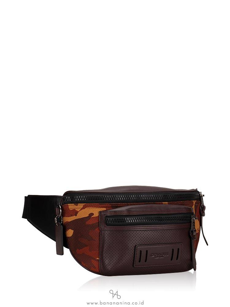 COACH Men 76785 Terrain Belt Bag Ink Camo Rust