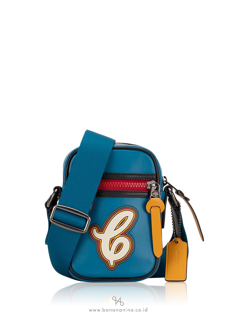 COACH 76804 Terrain Colorblock With Motif Crossbody Dark Atlantic