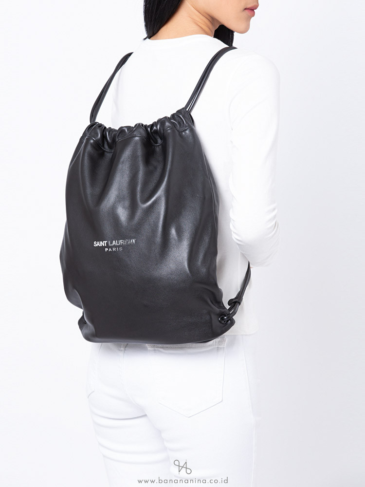 mens leather drawstring bag