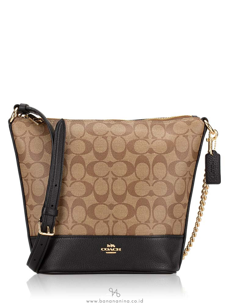 COACH 76669 Signature Small Paxton Duffle Khaki Black