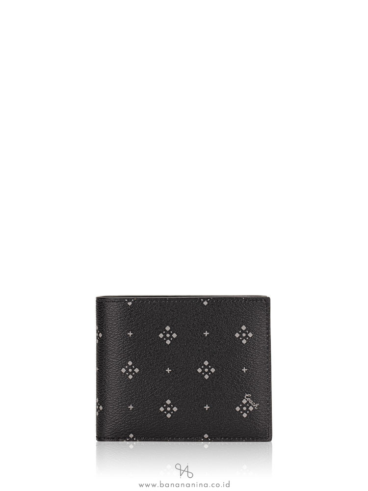 COACH Men 73118 Diamond Foulard 3 In 1 Compact ID Gift Set Black Multi