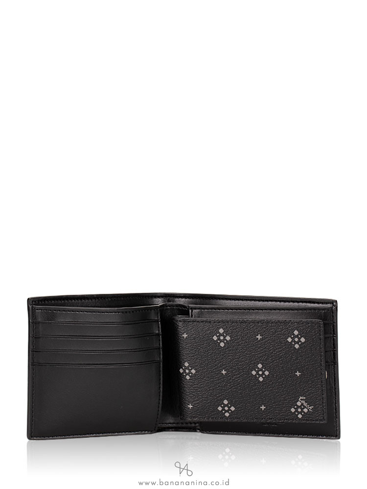 COACH Men 73118 Diamond Foulard 3 In 1 Compact ID Gift Set Black Multi