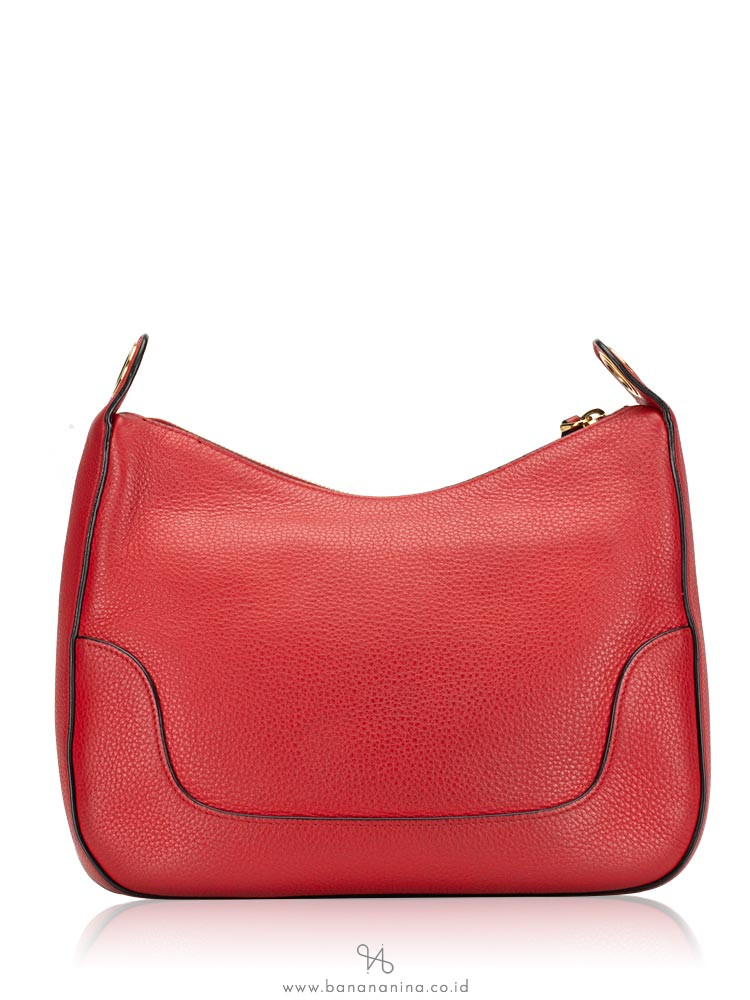 PRADA 1BC052 Vitello Daino Shoulder Bag Rosso