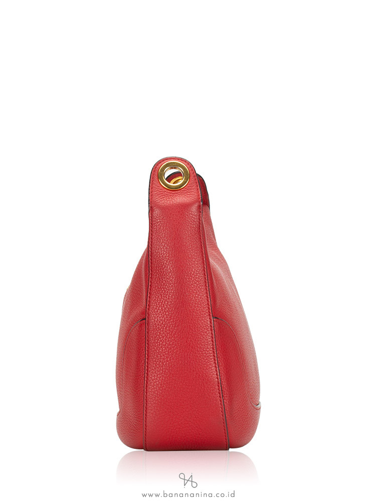 PRADA 1BC052 Vitello Daino Shoulder Bag Rosso