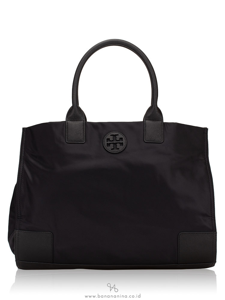 TORY BURCH Ella Nylon Tote Black