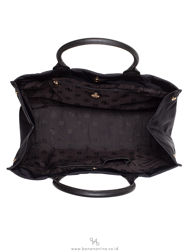 TORY BURCH Ella Nylon Tote Black