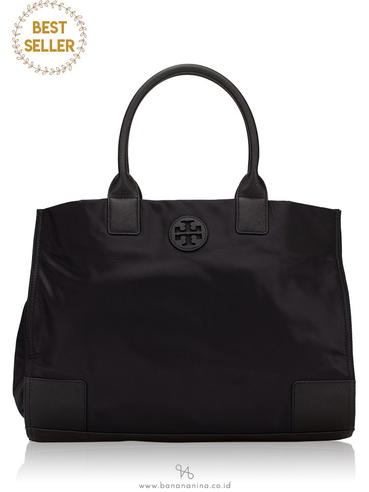 TORY BURCH Ella Nylon Tote Black