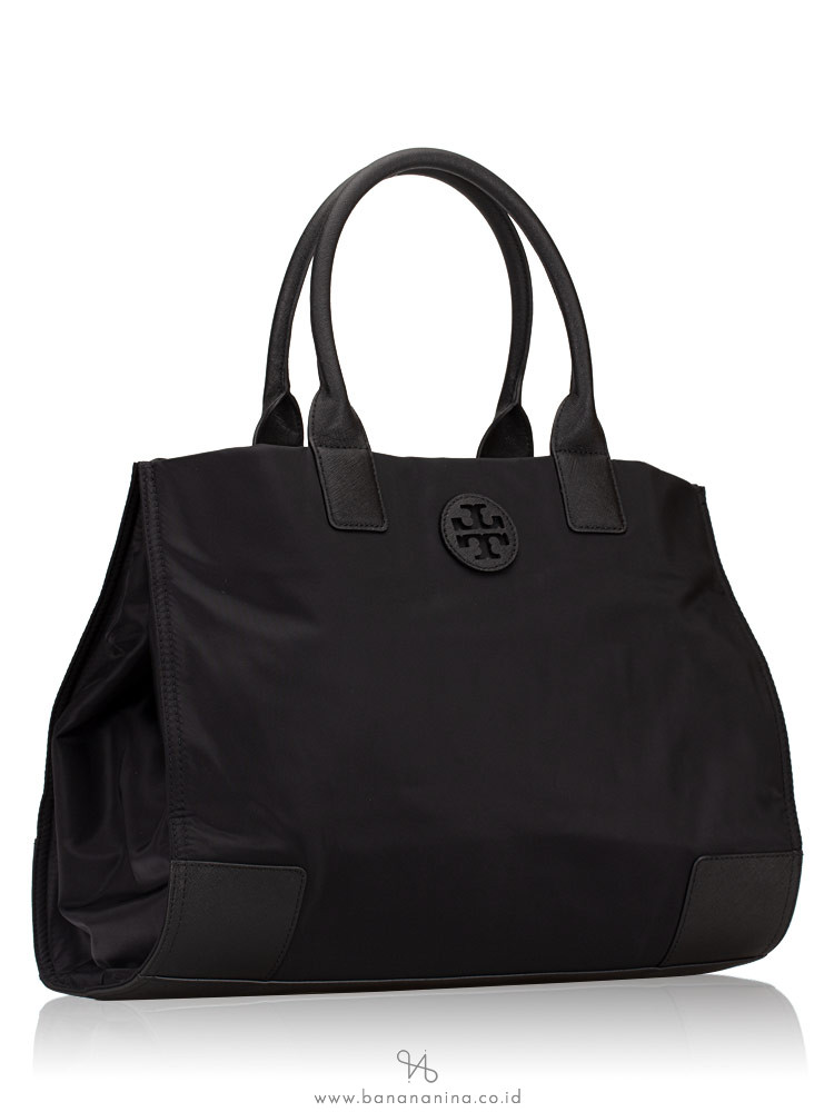 TORY BURCH Ella Nylon Tote Black