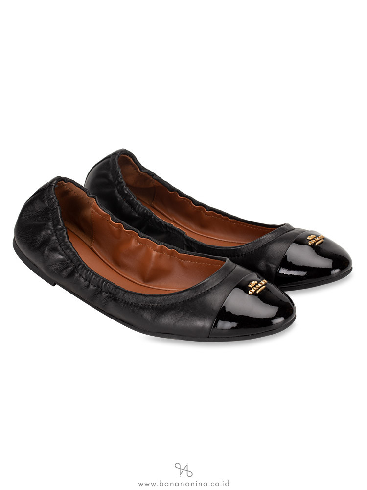 COACH Bonnie Leather Ballet Flats Black Sz 6.5
