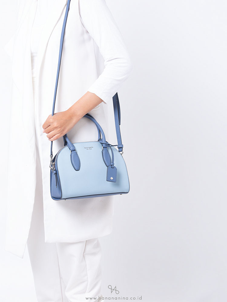 KATE SPADE Reiley Medium Dome Satchel Blue Dawn Cyan blue
