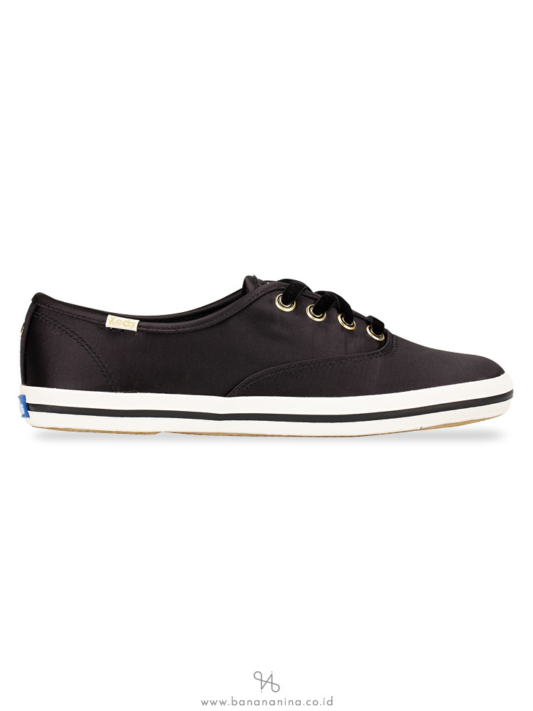 KEDS X Kate Spade Champion Leather Satin Black Sz 7.5