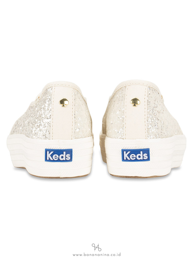 KEDS X Kate Spade Triple Decker Glitter Cream Sz 7.5