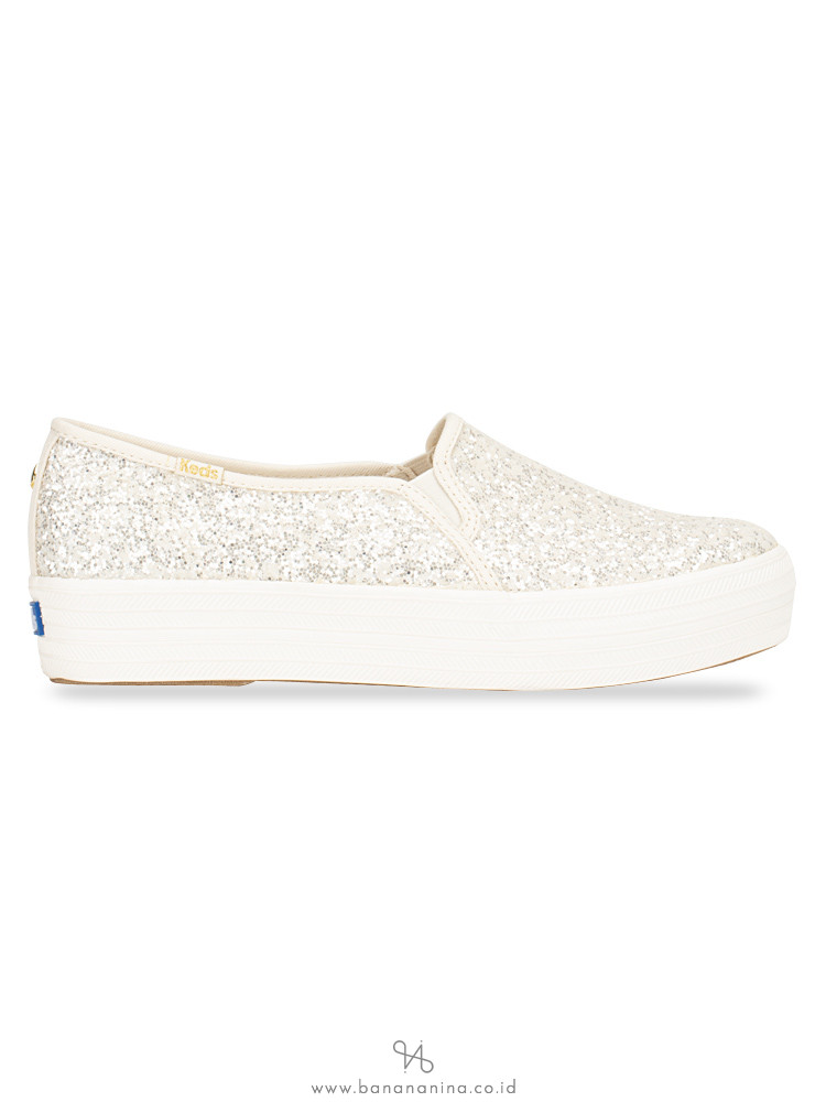 KEDS X Kate Spade Triple Decker Glitter Cream Sz 7.5