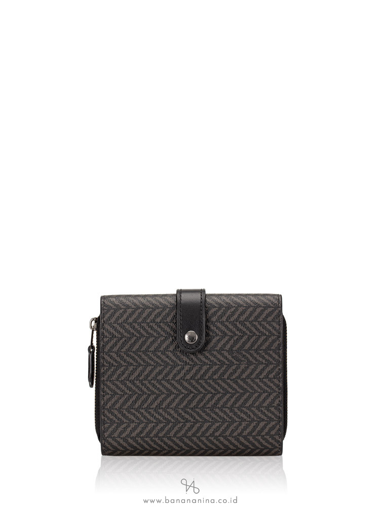 COACH 73129 Cord Organizer Herringbone Wallet Black Multi