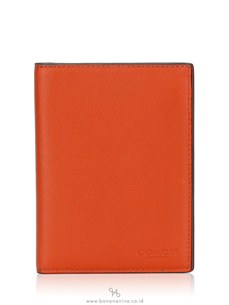 COACH Men 93604 Leather Passport Case Russet