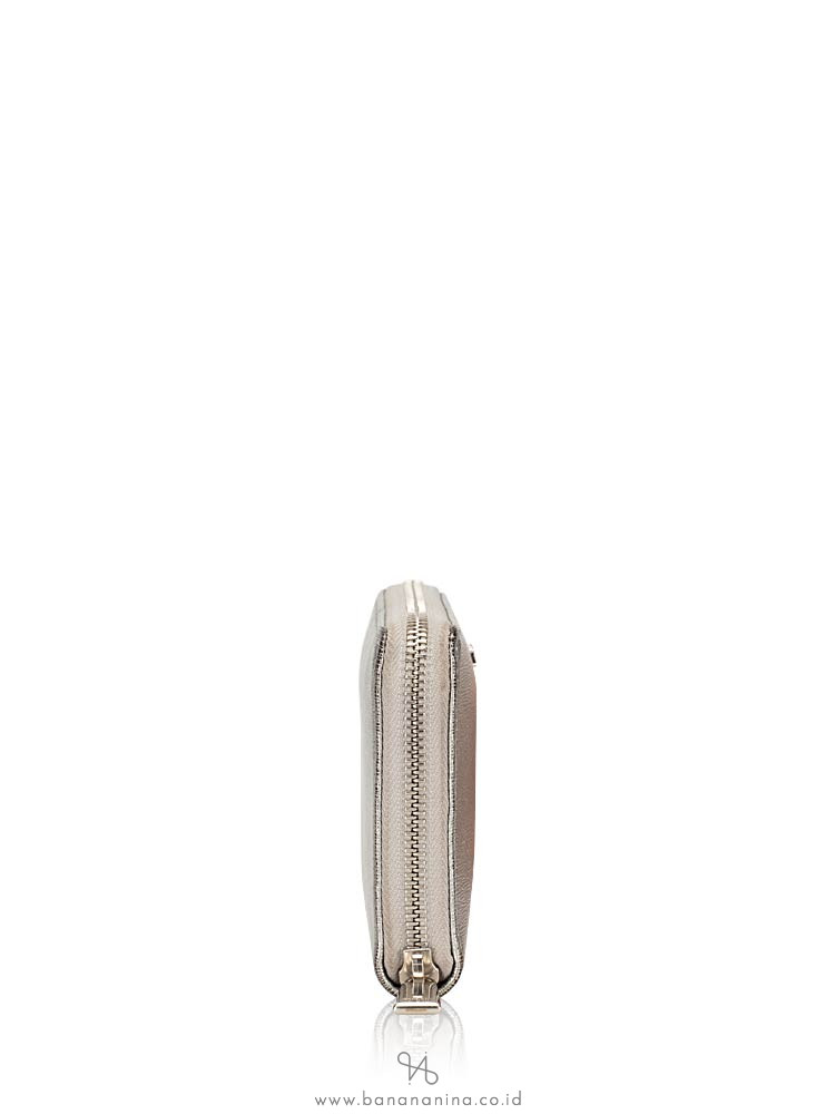 FURLA Classic Leather Continental Wallet Silver