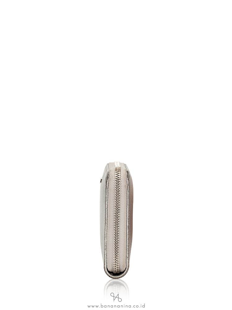 FURLA Classic Leather Continental Wallet Silver