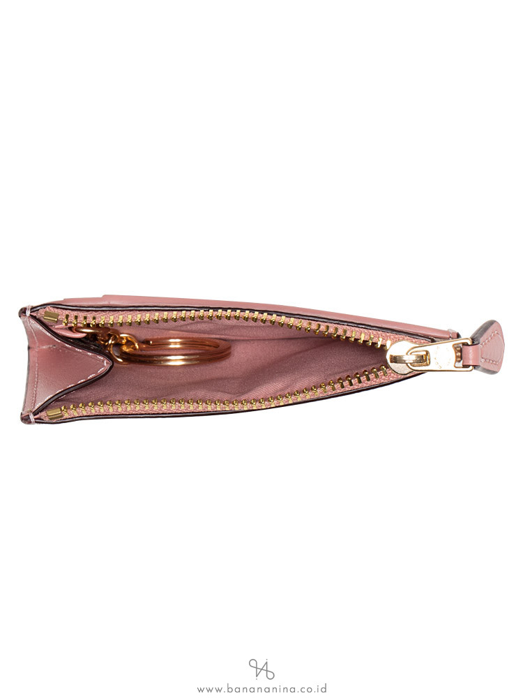 COACH 16107 Signature Leather Mini Skinny Khaki Pink Petal