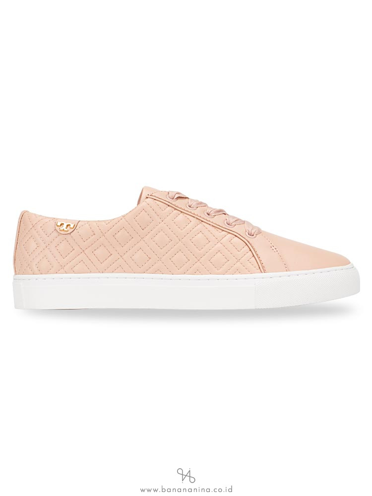 TORY BURCH Marion Quilted Lace Up Sneaker Sachet Pink Sz 9