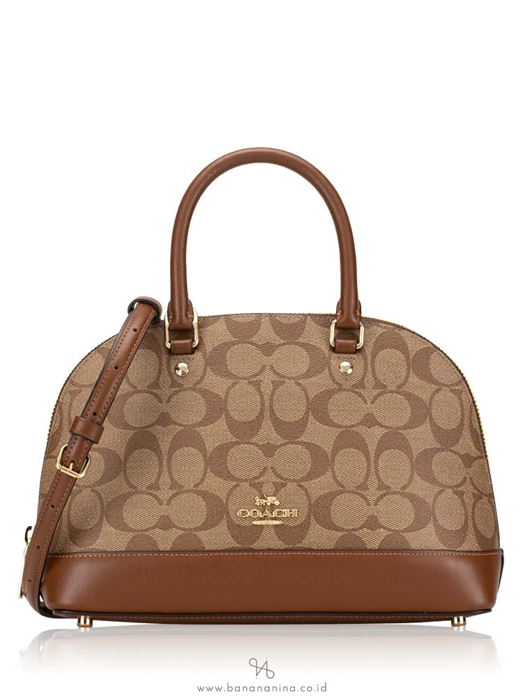 COACH 27583 Signature Mini Sierra Khaki Saddle