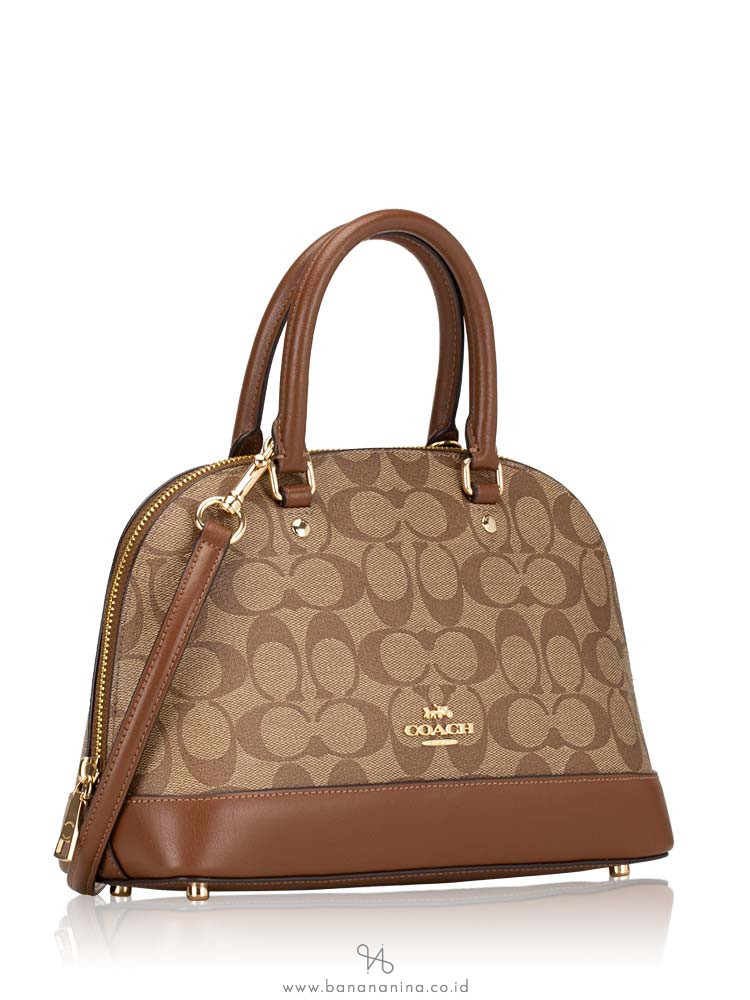 COACH 27583 Signature Mini Sierra Khaki Saddle