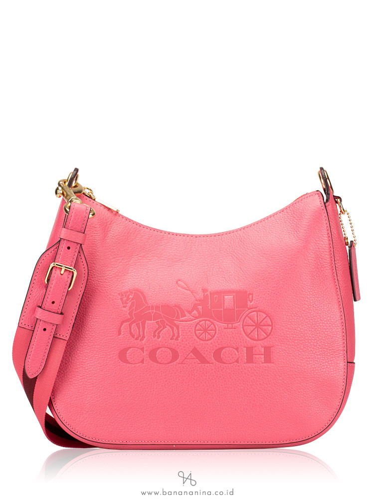 COACH 72702 Jes Leather Hobo Pink Ruby