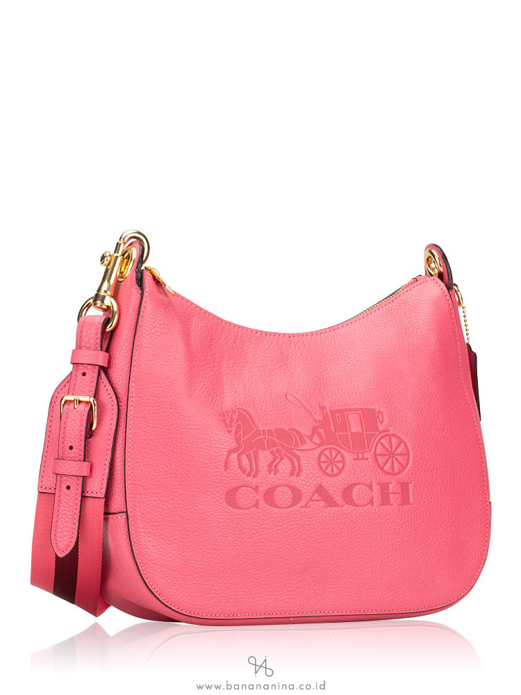 COACH 72702 Jes Leather Hobo Pink Ruby