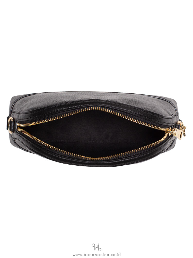 COACH 76673 Leather Mini Dome Crossbody Black