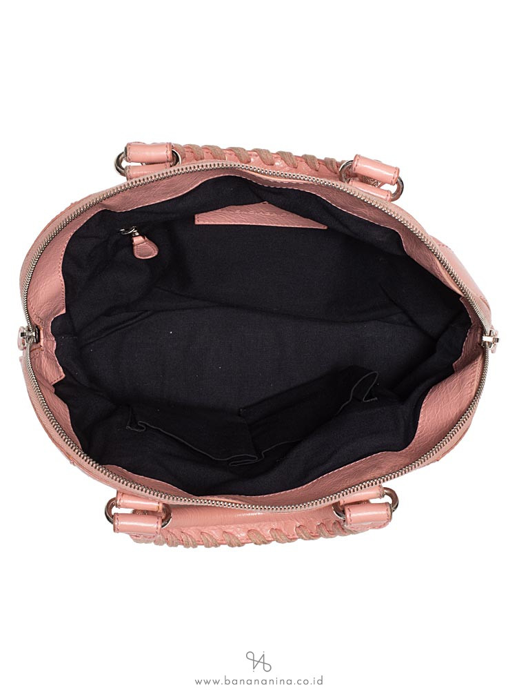 BALENCIAGA Giant 12 Silver Bowling Bag Rose Bonbon