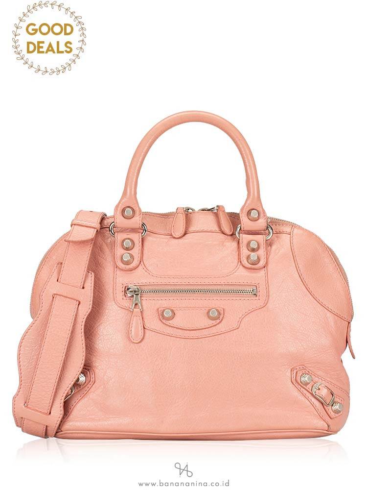 BALENCIAGA Giant 12 Silver Bowling Bag Rose Bonbon