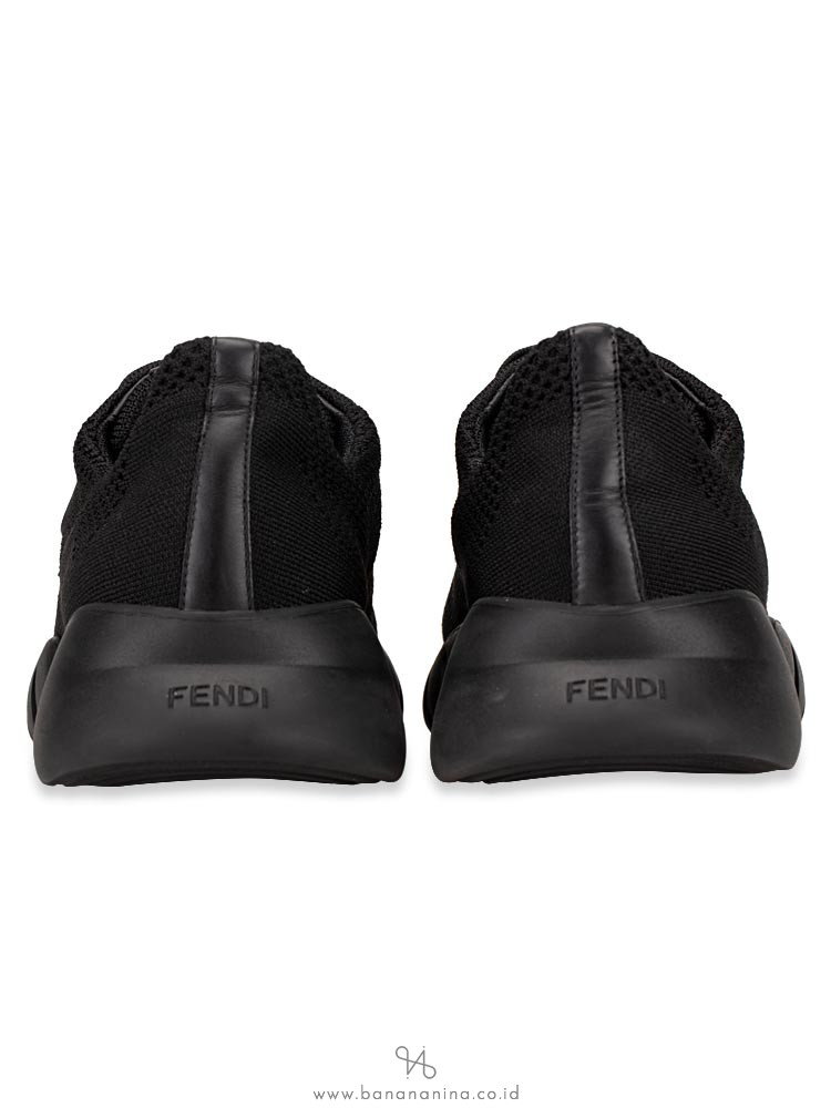 FENDI Men Monster Knit Runners Sneakers Black Sz 6.5
